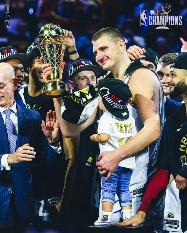 We Love Nikola Jokic's Adorable Dad Moment After Championship Win