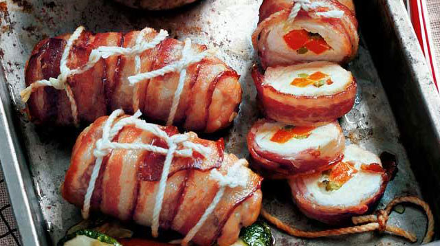 Weekend Recipe: Bacon-wrapped Chicken Rolls