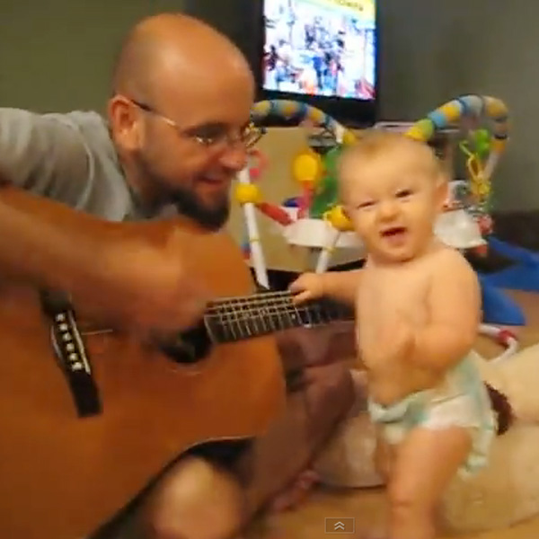 This Made our Day: Dad and Baby Jam to Bon Jovi Song