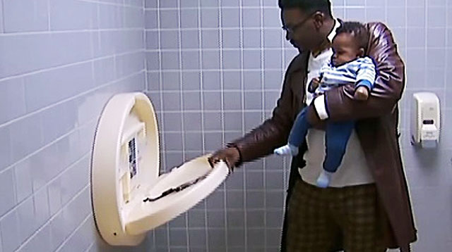 Wish Granted: Dad Gets Diaper-changing Table in Men's Bathroom