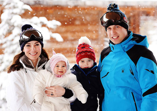 Royal family first snow vacation