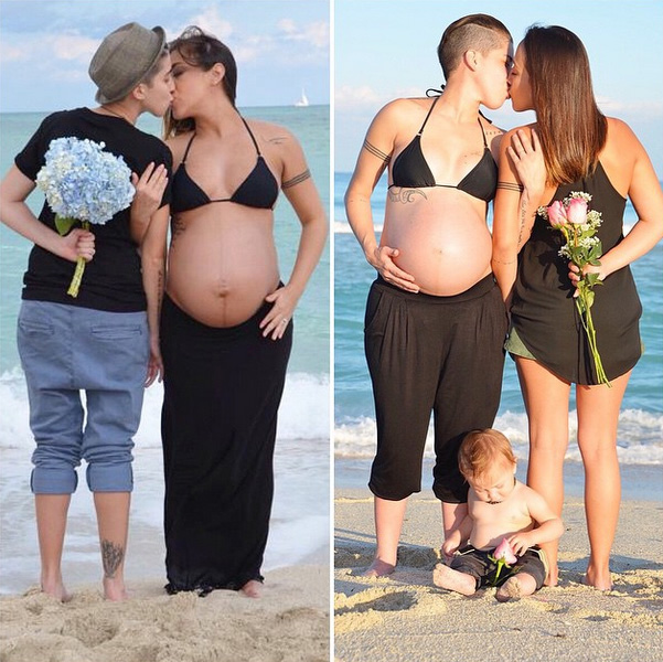 Top of the Morning: Lesbian Couple Hopes to Inspire with Pregnant Photo