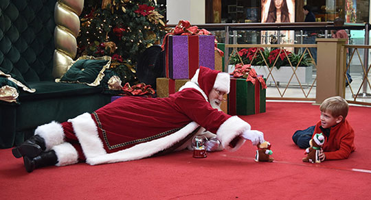 Santa on the floor
