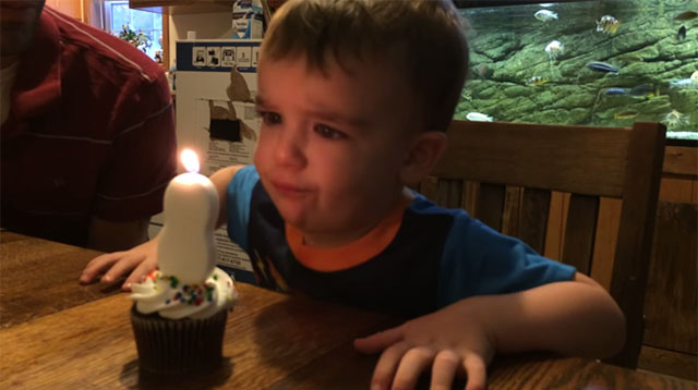 This Made Our Day: Birthday Boy Struggles to Blow Out His Candle
