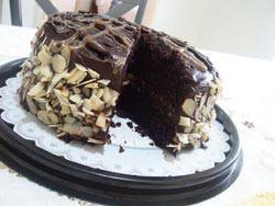 chocolate cake sliced