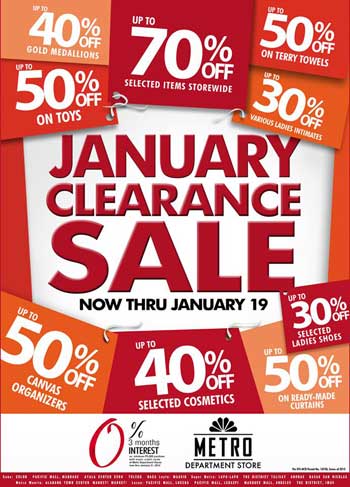 Metro Department Store Clearance Sale