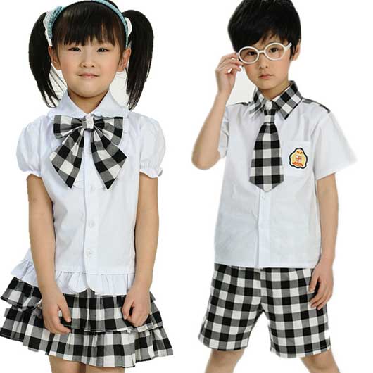 students in school uniform