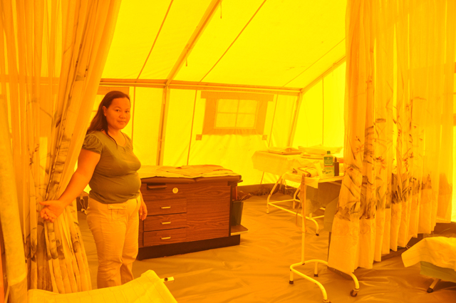 joy in her tent clinic