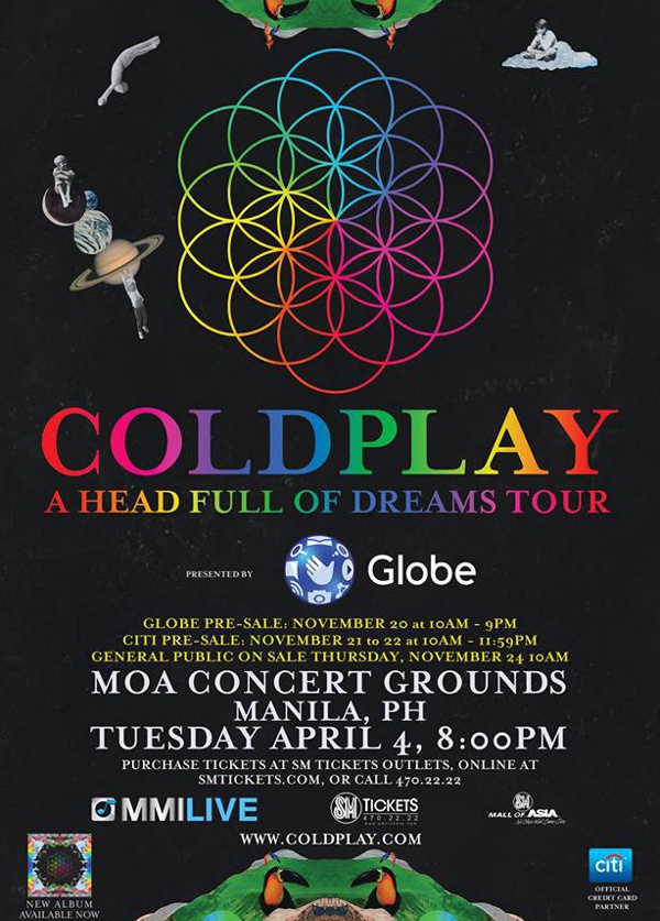 Confirmed Coldplay Concert Manila