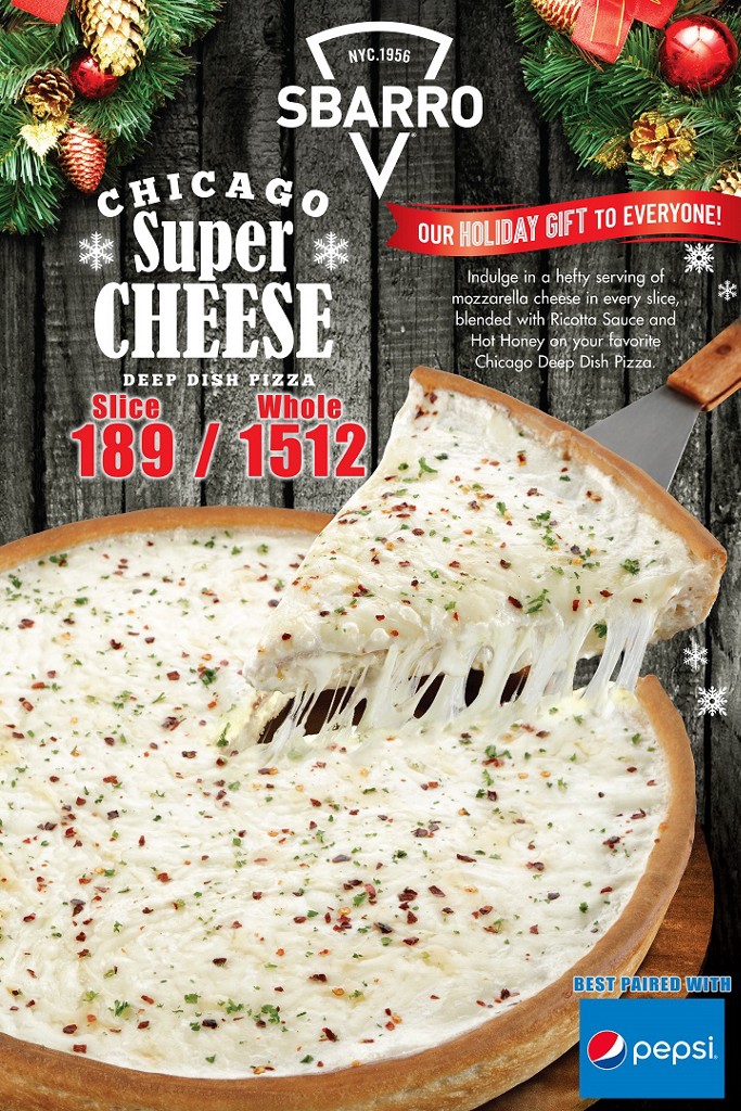 Sbarro S Chicago Super Cheese Pizza