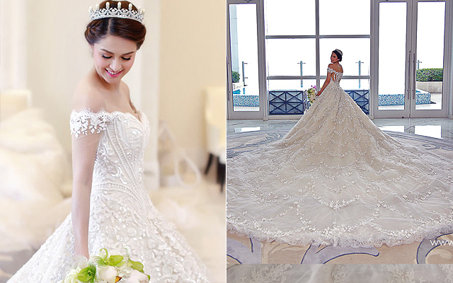 kaye abad wedding gown price