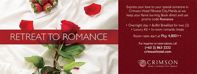 Crimson Hotel Presents Valentine's Day Promo Package