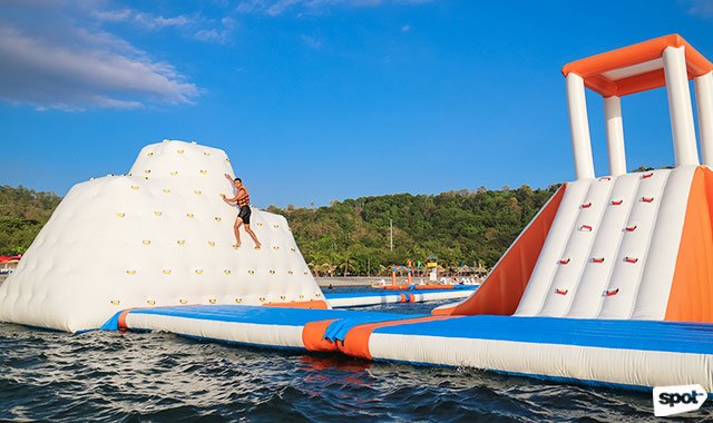 beach with inflatables near me