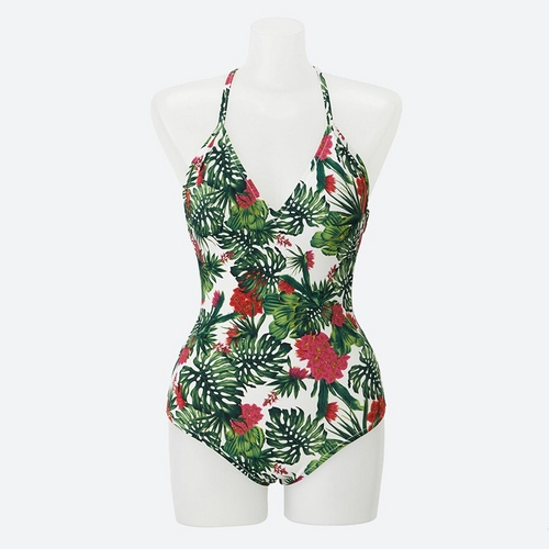 Uniqlo Uniqlo WOMEN PRINCESSE TAM.TAM SWIM BOTANICAL HALTER ONE-PIECE 29.90