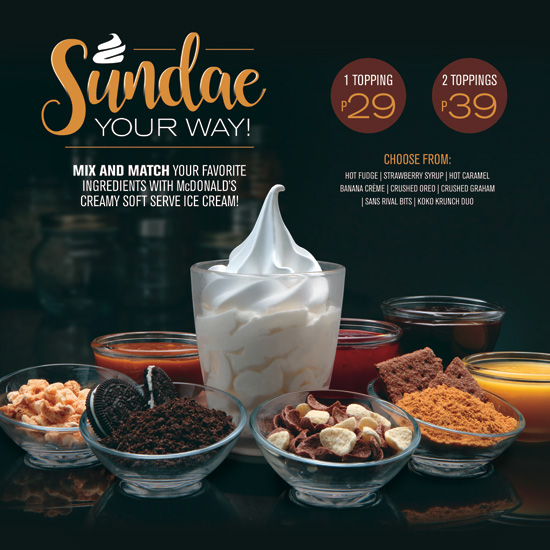 McDonald's Launches Sundae Your Way in Select Branches