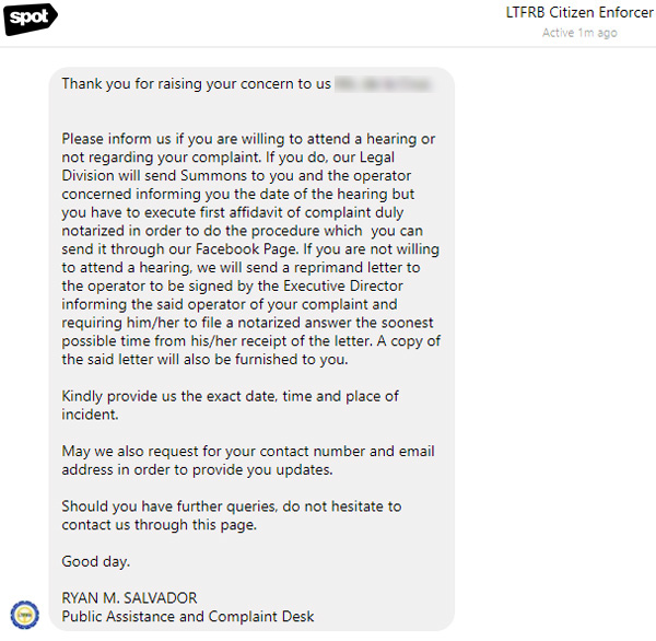 Step-by-Step Guide on How To Send Taxi Complaints to LTFRB