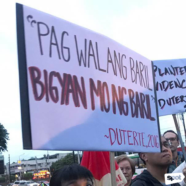 Protesters Occupied People Power Monument To Protest EJK