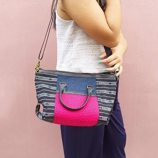 Multicolor Printed Rattan bags for women