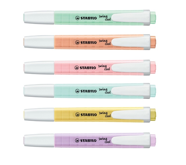 Stabilo Pastel Highlighters, Stabilo Swing Cool Pastel