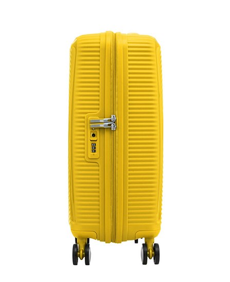 American Tourister Curio Luggage in Golden Yellow