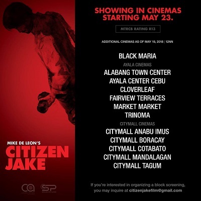 Cinemas Screening Mike de Leon s Citizen Jake