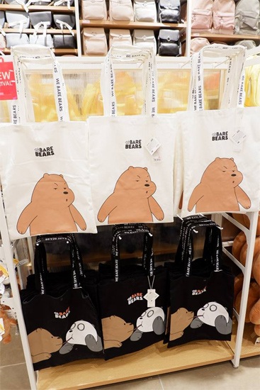 Miniso We Bare Bears Shopping Bag Tote Bag