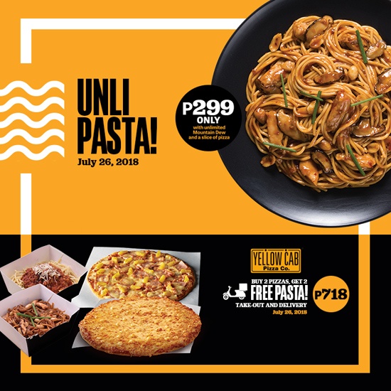 Yellow Cab Is Treating You to Unlimited Pasta