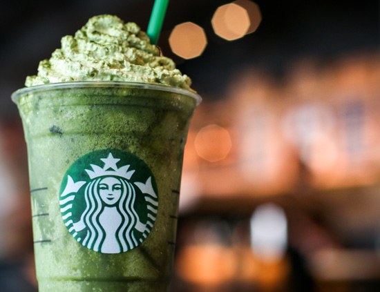 Green Tea Yogurt Frappuccino. 