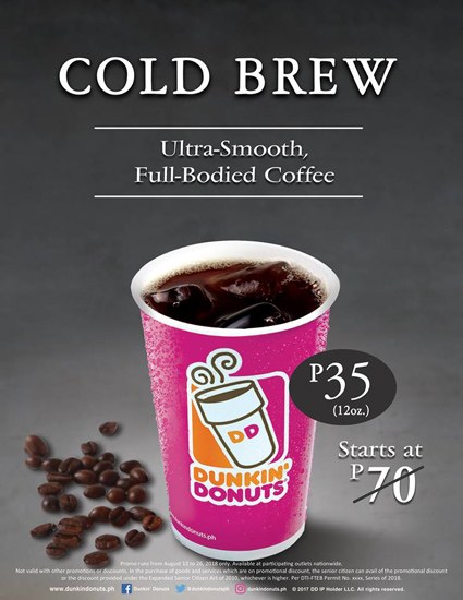 dunkin donuts brew cold ph promo philippines try loopme