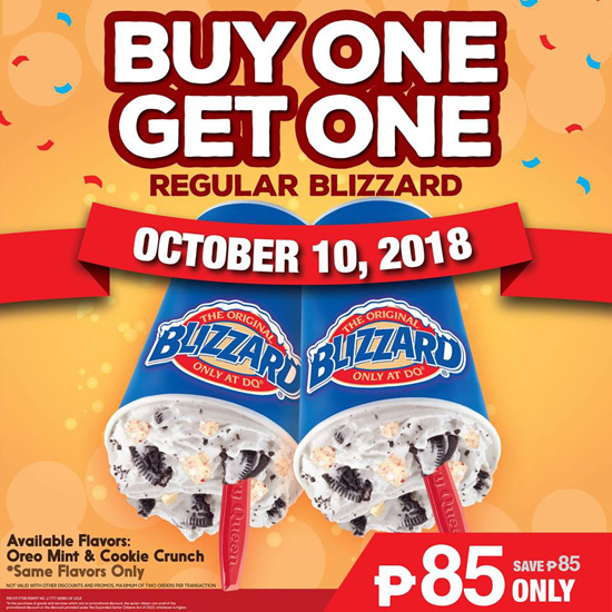 Dairy Queen Is Offering Buy One Take One Blizzards