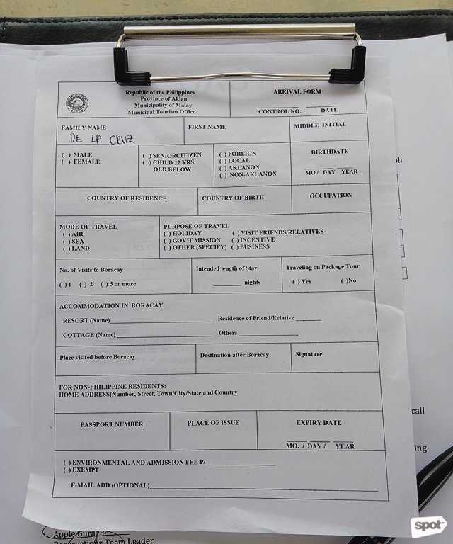 Boracay Tourist Arrival Form 2023 Printable Forms Free Online