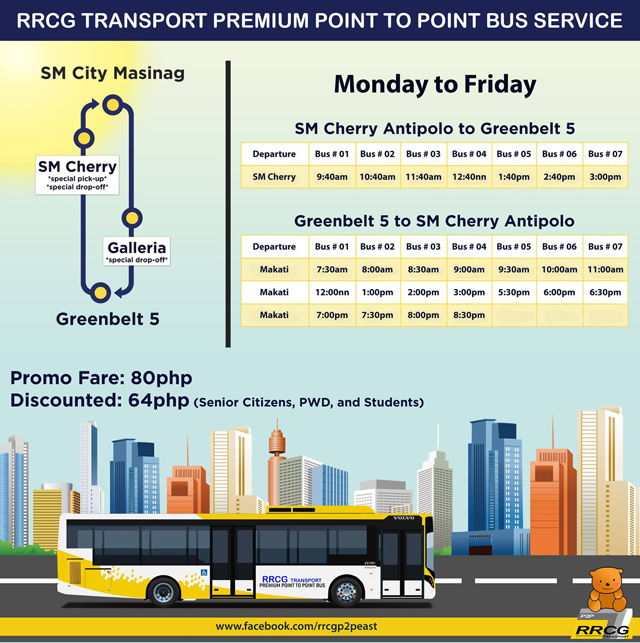 Schedule And Fare Matrix Of P2P Buses