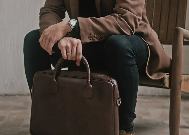 Leather Gents Office Bag