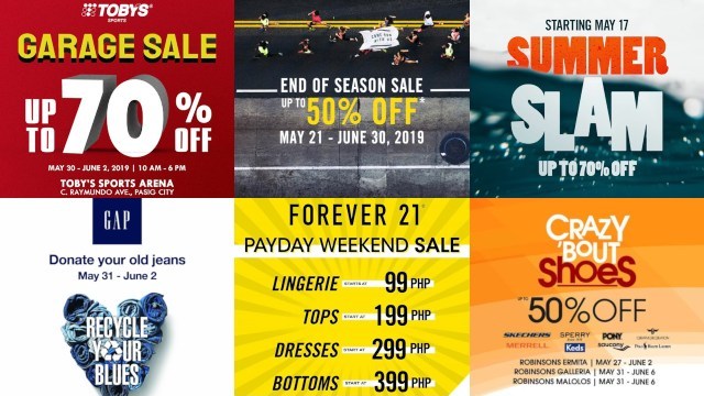 End of May 2019 Payday Sales in Metro Manila