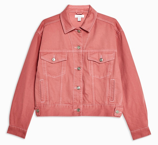 topshop pink denim jacket