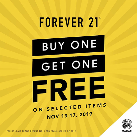 Forever 21 Buy-One-Take-One at SM Makati