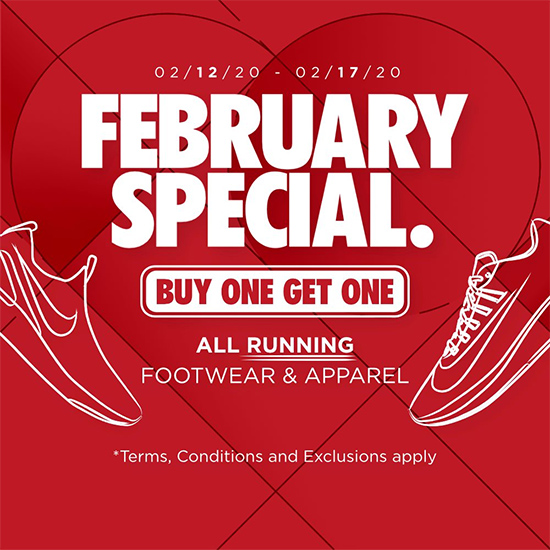 Buy-One-Take-One on All Running Sneakers at Nike Factory Store