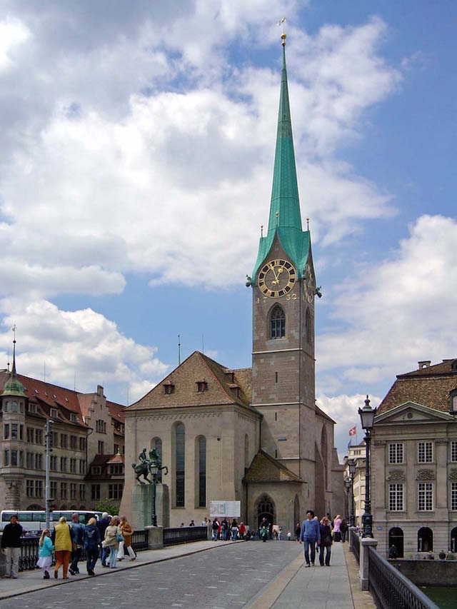 The Fraumünster Church in Zürich, Switzerland