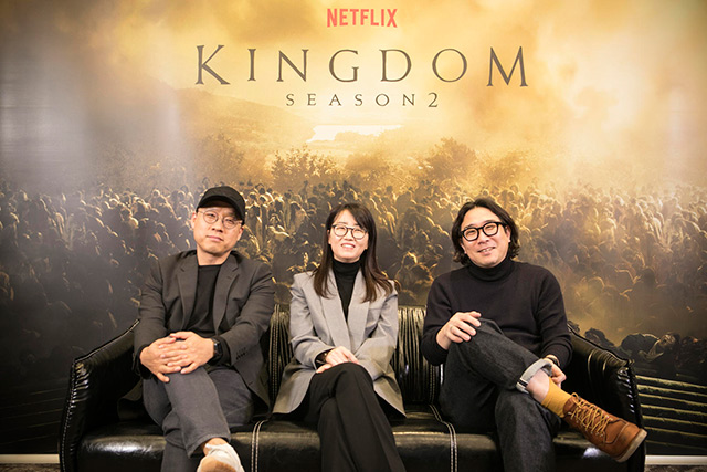 Cast of Kingdom Photoshoot  Ju Ji-hoon, Bae Doona, Ryu Seung-yong 