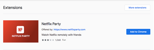 Netflix Party Google Chrome Extension