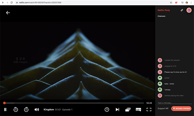 Netflix Party Google Chrome Extension