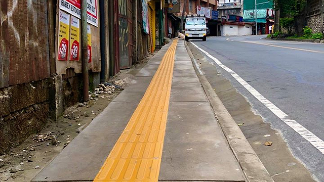 Baguio Installs Tactile Paving or Braille Tiles for the Blind