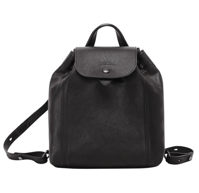 Longchamp Black Le Pliage Cuir Extra Small Leather Backpack