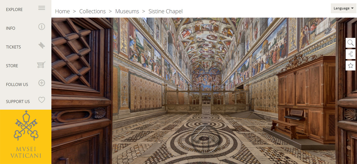 virtual tour of vatican museum and sistine chapel
