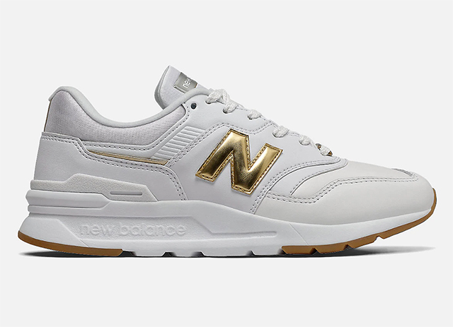 New Balance Women's 997H in White and Gold