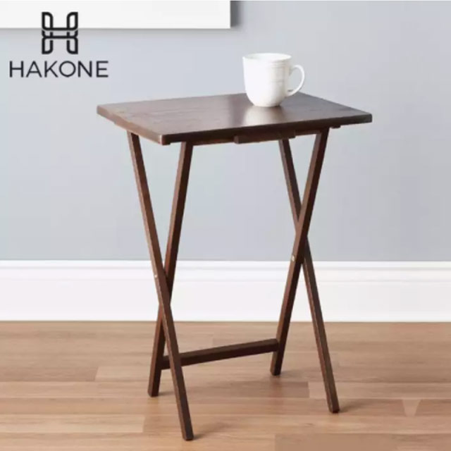 Side table - Hakone Wooden Folding Cross Legged Side Table (P649) from HomeHuk