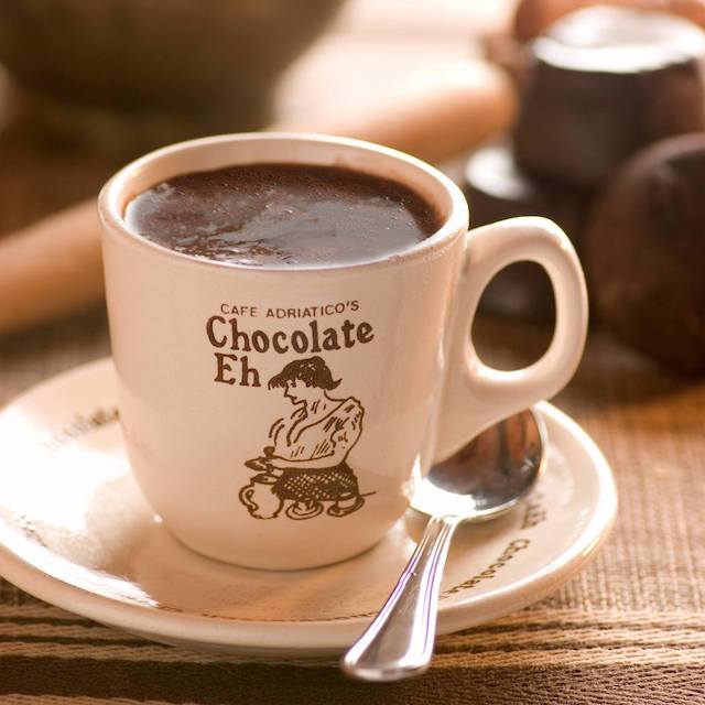 Cafe Adriatico's hot chocolate drink