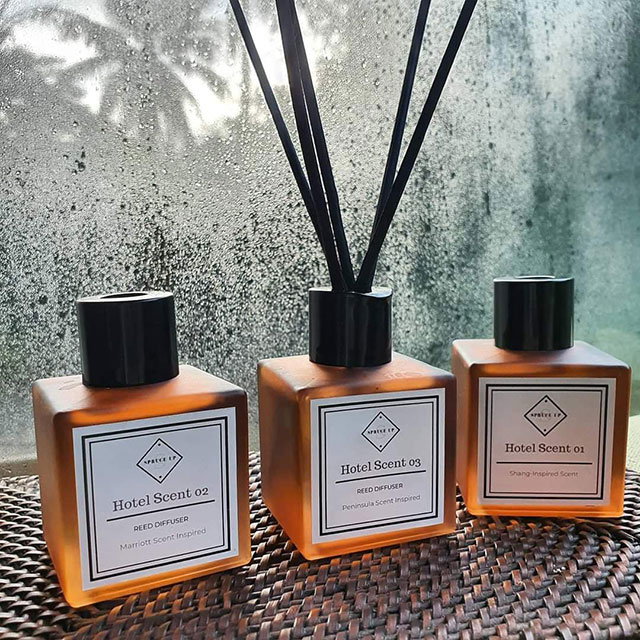 Spruce Up's other fragrances are inspired by Manila Marriott and The Peninsula Manila