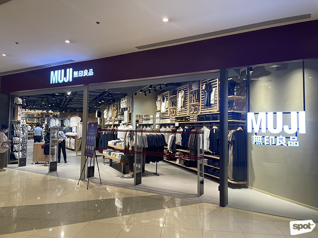 Clothing area of MUJI store in Shangri-la Plaza