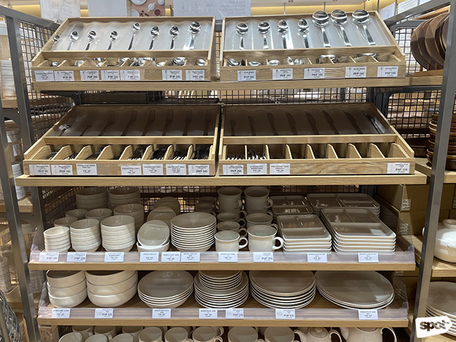 MUJI's ceramic bowls, plates, and mugs as well as the chic silverware for your dining room